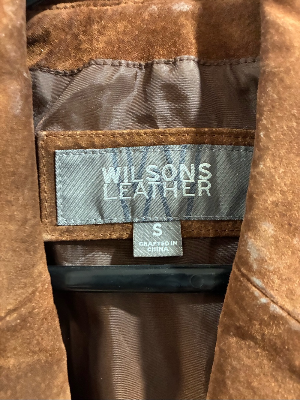 Wilsons Leather Suede Blazer Jacket Brown Genuine Leather Western Boho WM Small - Picture 4 of 6